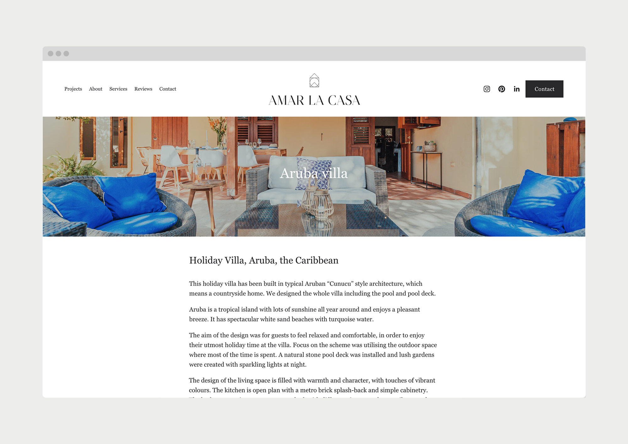 Amar La Casa website